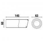 Cola de escape redonda 63mm