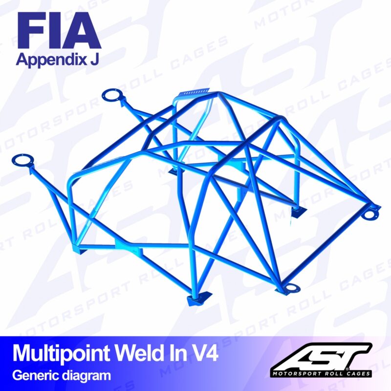 Arco de Seguridad PEUGEOT 208 (1gen) 3-doors Hatchback MULTIPOINT WELD IN V4