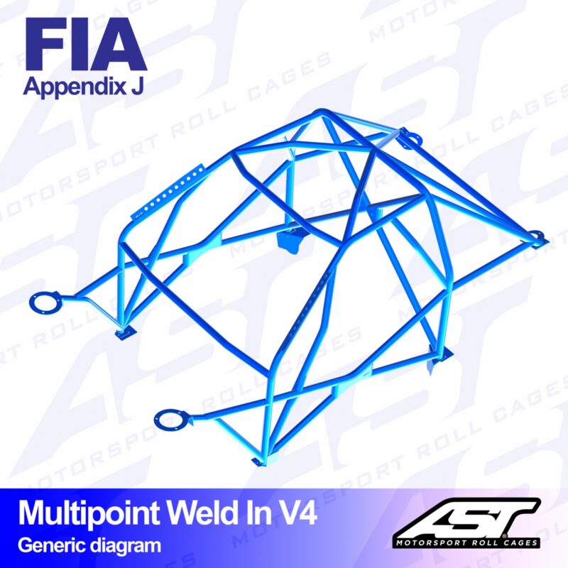Arco de Seguridad PEUGEOT 208 (1gen) 3-doors Hatchback MULTIPOINT WELD IN V4