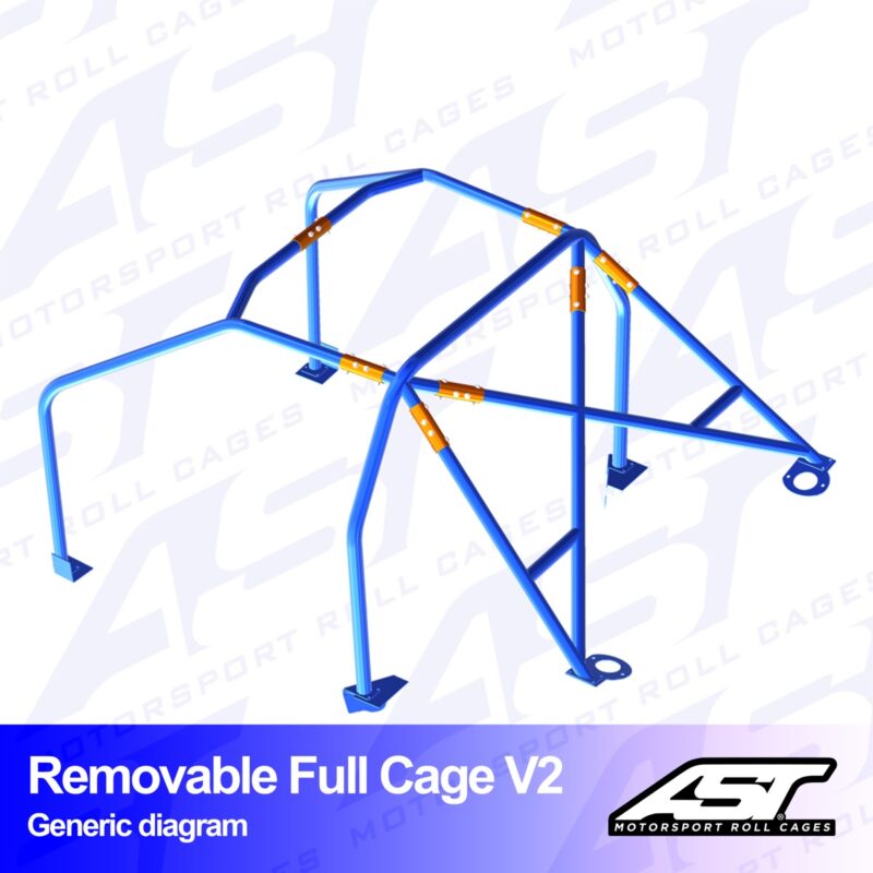 Arco de Seguridad VW Golf (Mk4) 5-door Hatchback FWD REMOVABLE FULL CAGE V2