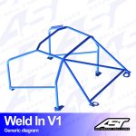 Arco de Seguridad VW Jetta (MK1) 4-door Sedan WELD IN V1