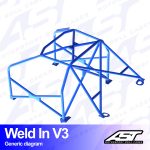 Arco de Seguridad VW Golf (Mk4) 5-door Hatchback FWD WELD IN V3