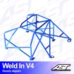 Arco de Seguridad VW Jetta (MK1) 4-door Sedan WELD IN V4