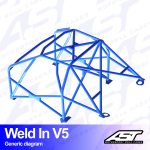 Arco de Seguridad VW Jetta (MK1) 4-door Sedan WELD IN V5