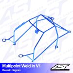 Arco de Seguridad PEUGEOT 106 (Phase 1/2) 5-door Hatchback MULTIPOINT WELD IN V1
