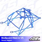 Arco de Seguridad VW Golf (Mk4) 5-door Hatchback FWD MULTIPOINT WELD IN V5