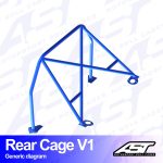 Arco Trasero VOLKSWAGEN Jetta (Mk2) 2-door Coupe REAR CAGE V1