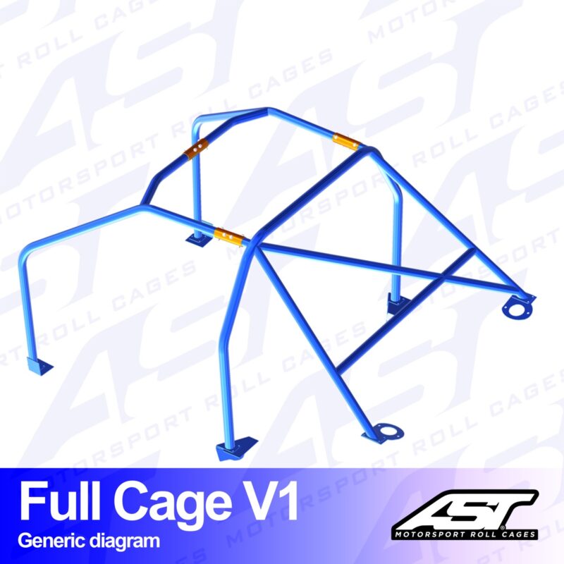 Arco de Seguridad VOLKSWAGEN Jetta (Mk2) 2-door Coupe FULL CAGE V1
