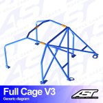 Arco de Seguridad VOLKSWAGEN Jetta (Mk2) 2-door Coupe FULL CAGE V3