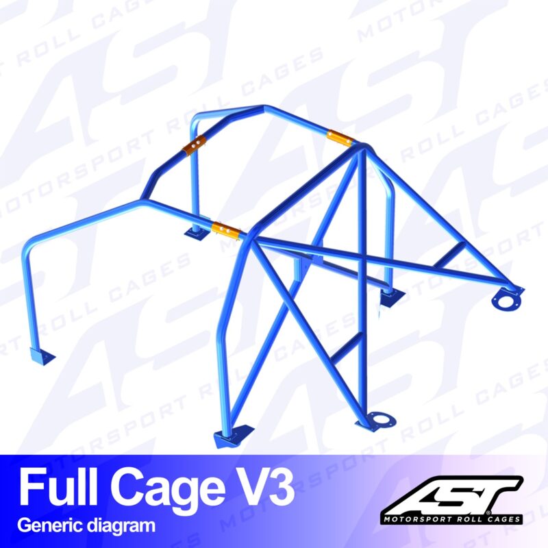 Arco de Seguridad VOLKSWAGEN Jetta (Mk2) 2-door Coupe FULL CAGE V3