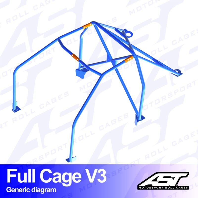 Arco de Seguridad VOLKSWAGEN Jetta (Mk2) 2-door Coupe FULL CAGE V3