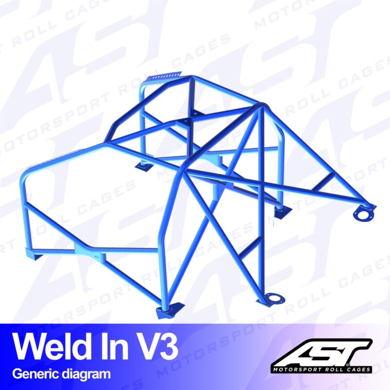 Arco de Seguridad VOLKSWAGEN Jetta (Mk2) 2-door Coupe WELD IN V3