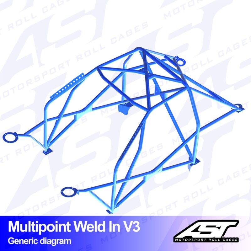 Arco de Seguridad VOLKSWAGEN Jetta (Mk2) 2-door Coupe MULTIPOINT WELD IN V3