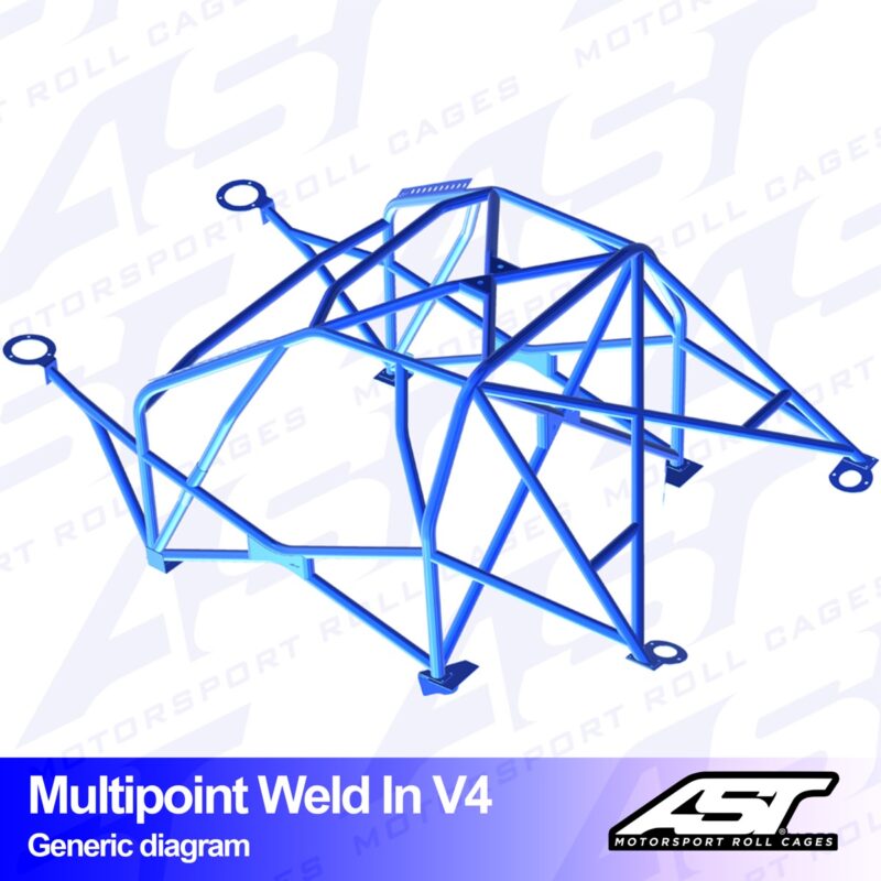 Arco de Seguridad VOLKSWAGEN Jetta (Mk2) 2-door Coupe MULTIPOINT WELD IN V4
