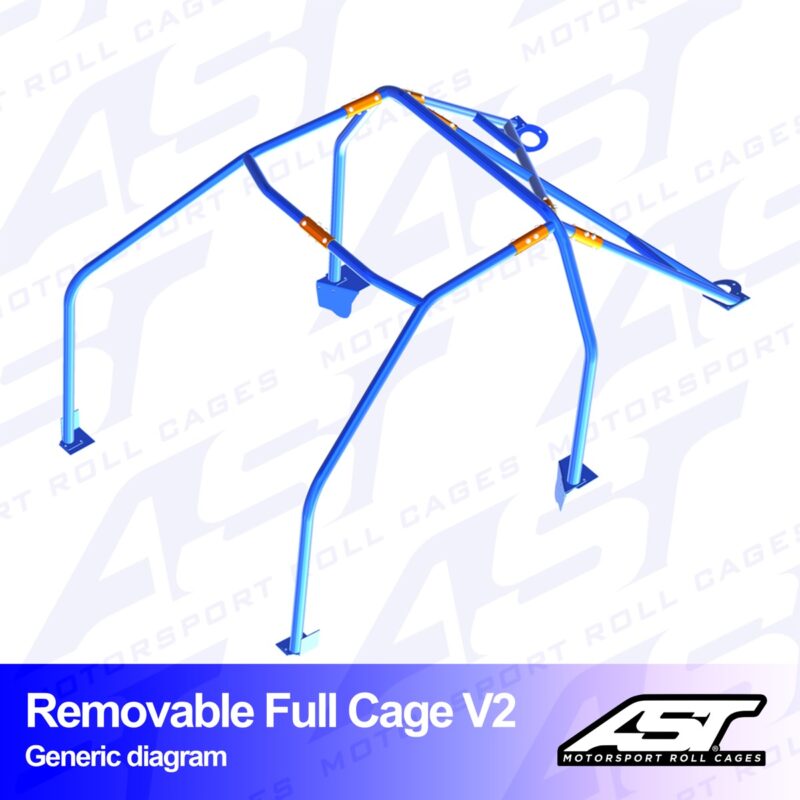 Arco de Seguridad VOLKSWAGEN Jetta (Mk2) 4-door Sedan REMOVABLE FULL CAGE V2