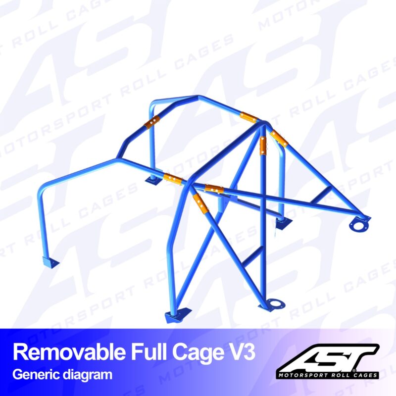 Arco de Seguridad VOLKSWAGEN Jetta (Mk2) 4-door Sedan REMOVABLE FULL CAGE V3