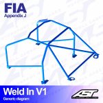 Arco de Seguridad VOLKSWAGEN Vento (Mk3) 4-door Sedan WELD IN V1