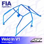 Arco de Seguridad VOLKSWAGEN Vento (Mk3) 4-door Sedan WELD IN V1