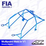 Arco de Seguridad VOLKSWAGEN Jetta (Mk2) 4-door Sedan MULTIPOINT WELD IN V1
