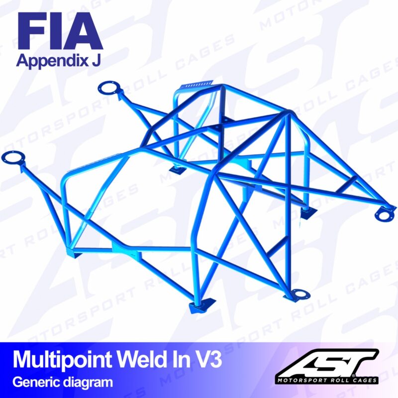 Arco de Seguridad VOLKSWAGEN Jetta (Mk2) 4-door Sedan MULTIPOINT WELD IN V3