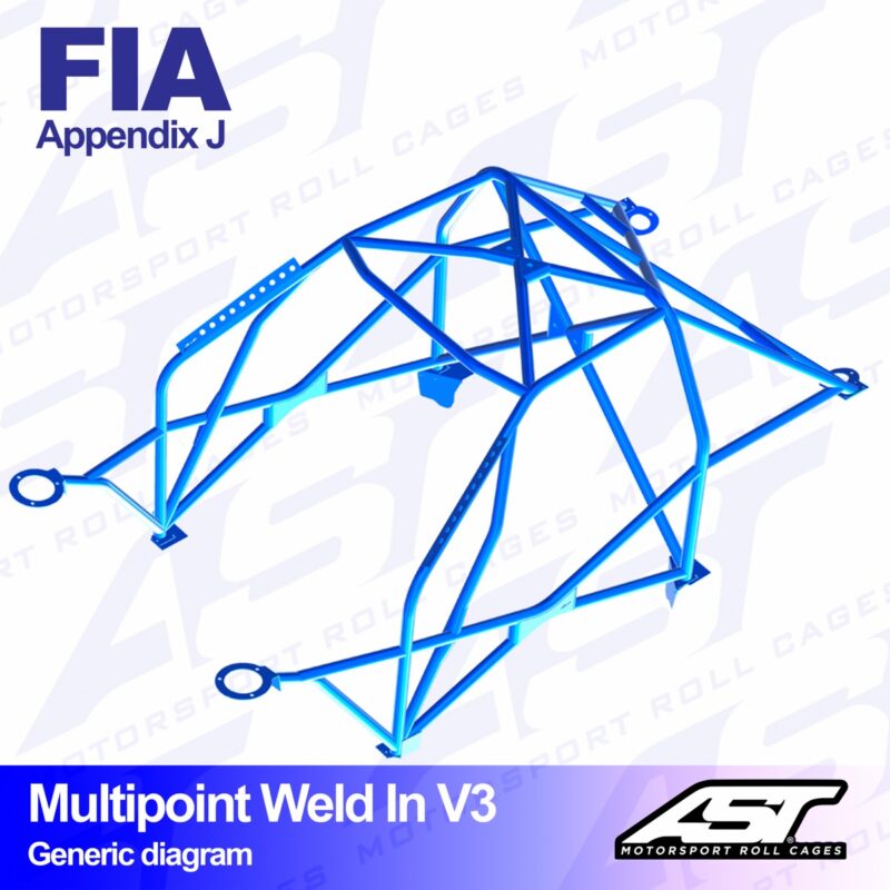 Arco de Seguridad VOLKSWAGEN Jetta (Mk2) 4-door Sedan MULTIPOINT WELD IN V3