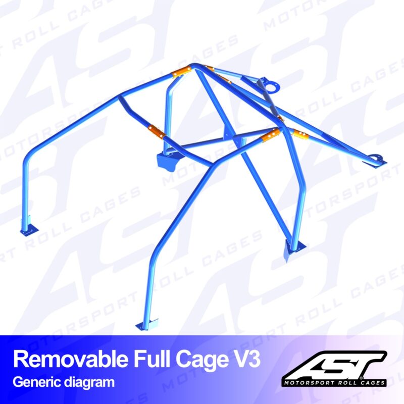 Arco de Seguridad SEAT Leon (5F) 5-door Hatchback REMOVABLE FULL CAGE V3