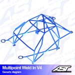 Arco de Seguridad SEAT Leon (5F) 5-door Hatchback MULTIPOINT WELD IN V4