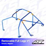 Arco de Seguridad VW Jetta (Mk1) 2-door Coupe REMOVABLE FULL CAGE V1