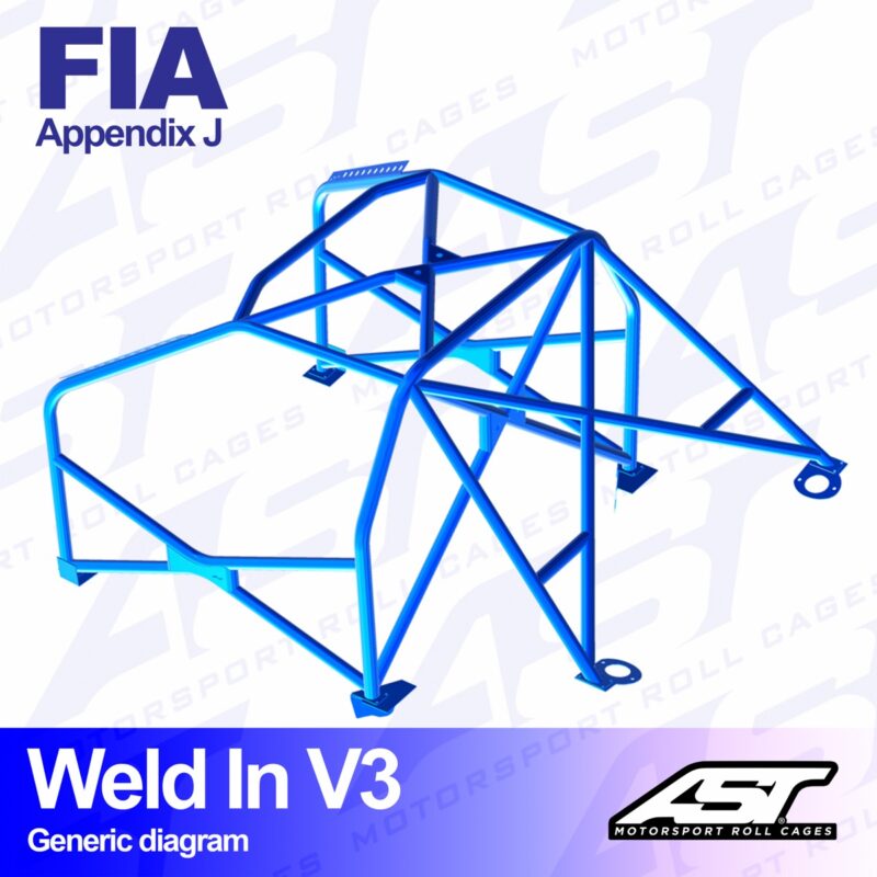 Arco de Seguridad VW Golf (Mk2) 5-door Hatchback WELD IN V3