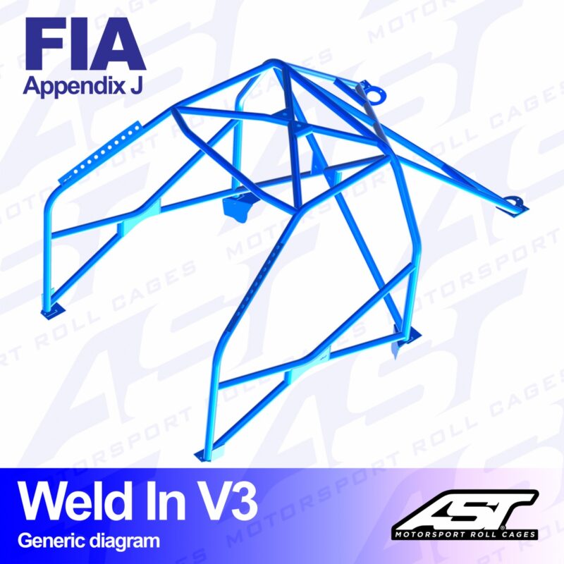 Arco de Seguridad VW Golf (Mk2) 5-door Hatchback WELD IN V3