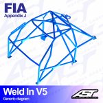 Arco de Seguridad VW Jetta (Mk1) 2-door Coupe WELD IN V5