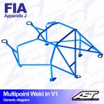 Arco de Seguridad VW Jetta (Mk1) 2-door Coupe MULTIPOINT WELD IN V1