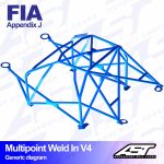 Arco de Seguridad VW Jetta (Mk1) 2-door Coupe MULTIPOINT WELD IN V4