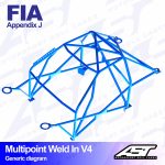 Arco de Seguridad VW Jetta (Mk1) 2-door Coupe MULTIPOINT WELD IN V4