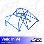 Arco de Seguridad BMW (E46) 3-Series 5-door Touring RWD WELD IN V4
