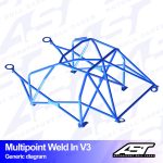 Arco de Seguridad BMW (E46) 3-Series 5-door Touring RWD MULTIPOINT WELD IN V3