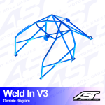 Arco de Seguridad CITROËN AX (Phase 1/2) 5-door Hatchback WELD IN V3