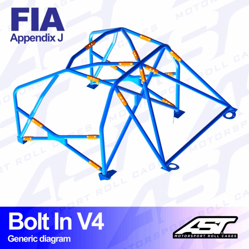Arco de Seguridad PEUGEOT 208 (1gen) 3-doors Hatchback BOLT IN V4