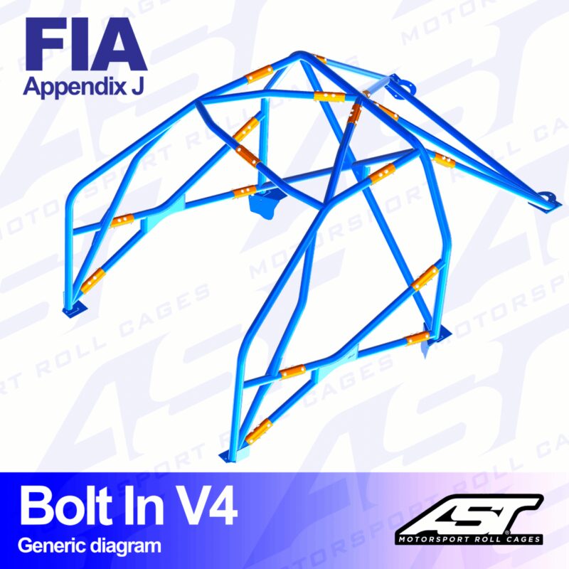 Arco de Seguridad PEUGEOT 208 (1gen) 3-doors Hatchback BOLT IN V4
