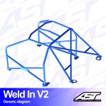 Arco de Seguridad CITROËN AX (Phase 1/2) 5-door Hatchback WELD IN V2
