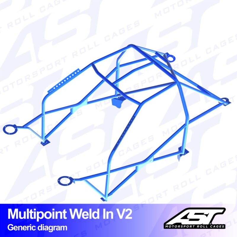 Arco de Seguridad VOLKSWAGEN Jetta (Mk2) 2-door Coupe MULTIPOINT WELD IN V2