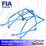 Arco de Seguridad VW Golf (Mk3) 5-door Hatchback MULTIPOINT WELD IN V2