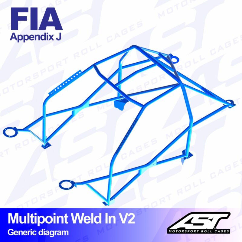 Arco de Seguridad VW Golf (Mk2) 5-door Hatchback MULTIPOINT WELD IN V2