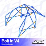 Arco de Seguridad SEAT Leon (5F) 5-door Hatchback BOLT IN V4