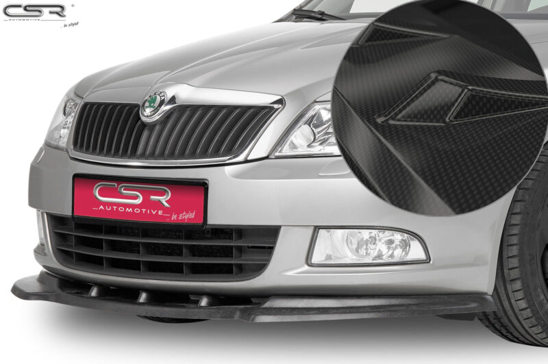 Lip delantero CSR Automotive para Skoda Octavia II (1Z) CSL028 Carbon Look 1