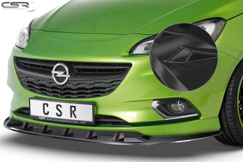 Lip delantero CSR Automotive para Opel Corsa E OPCine CSRSL154 Carbon Look 1