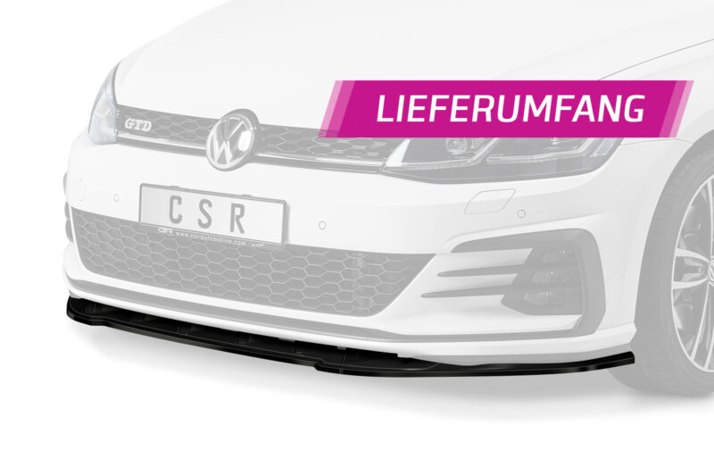 Lip delantero CSR Automotive para VW Golf 7 GTI / GTD CSL345 Negro Mate 5
