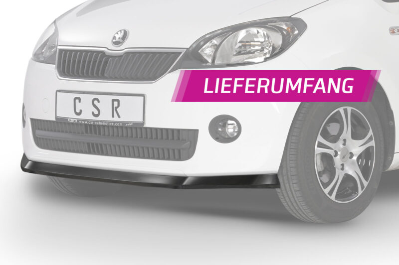 Lip delantero CSR Automotive para Skoda Citigo CSL350 Negro Mate 4