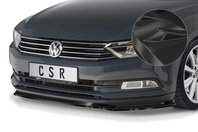 Lip delantero CSR Automotive para VW Passat B8 tipo 3G CSL359 Carbon Look 1