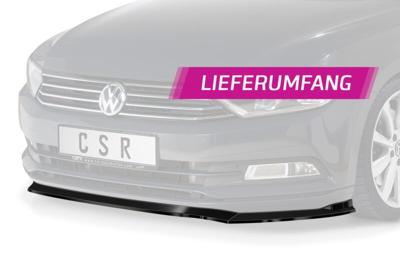 Lip delantero CSR Automotive para VW Passat B8 tipo 3G CSL359 Negro Mate 5